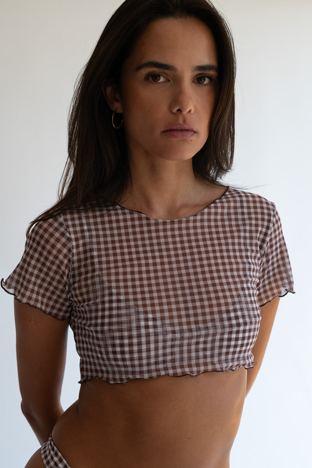 Cassie Mesh Top Gingerbread
