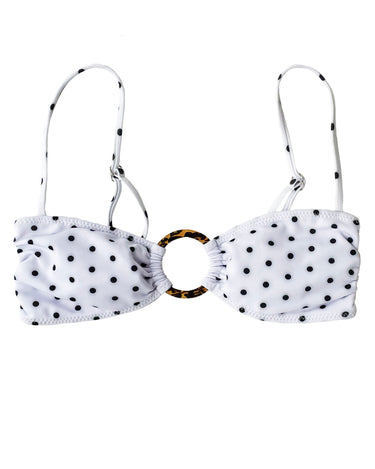 Luna Top Polka White