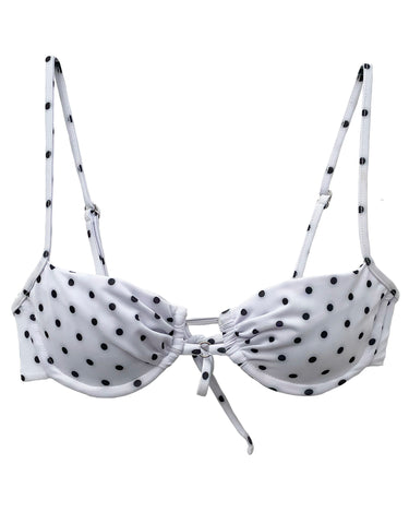Sophia Top Polka White