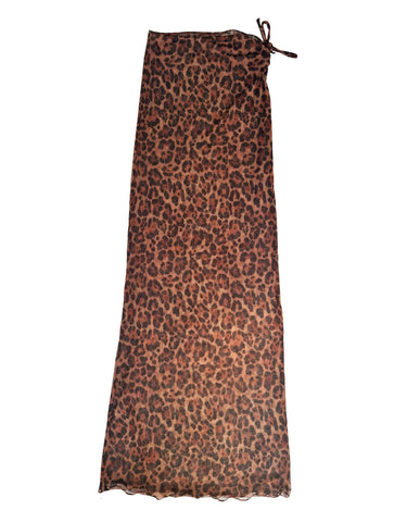 Mesh Maxi Skirt Safari
