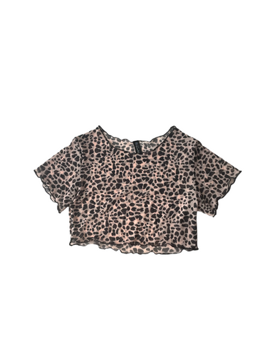 Cassie Mesh Top Leopard